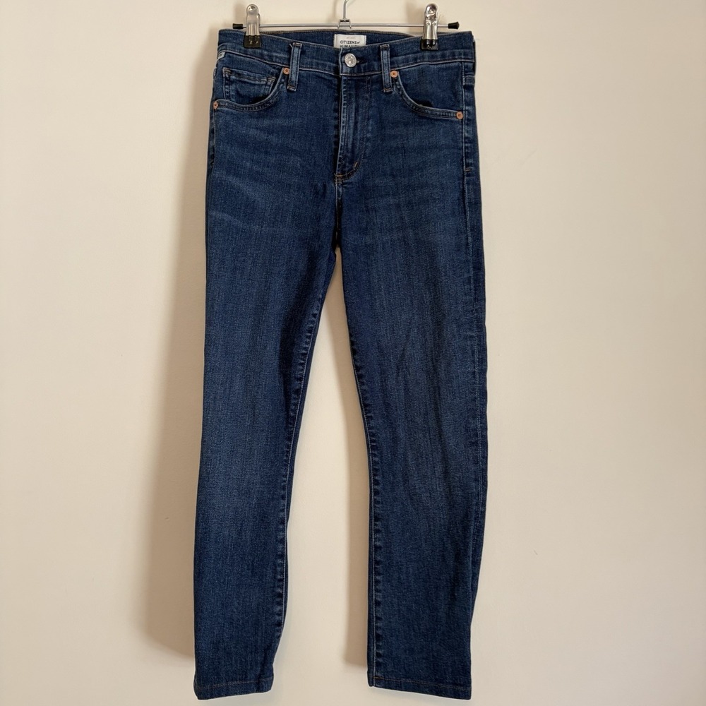 Citizens Of Humanity Jeans Skyla Mid Rise Cigarette Blue Denim 25 Everyday